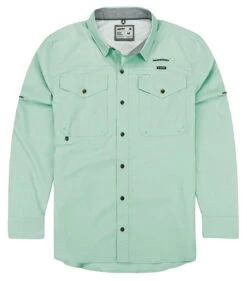 Jetty Bowline Long Sleeve Guide Shirt - Mint - Large